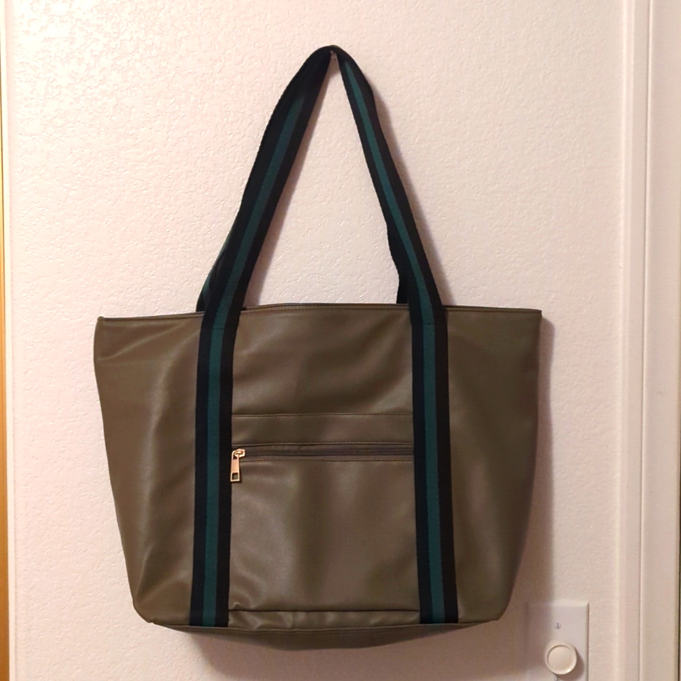 Olive Green Tote Bag